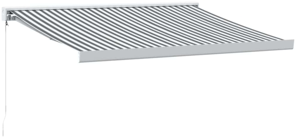 vidaXL Markise Einziehbar Anthrazit & Weiß 3,5x2,5 m Stoff & Aluminium 3216124 Bild 1