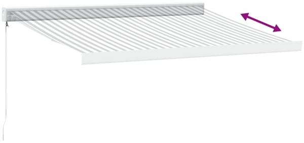 vidaXL Markise Einziehbar Anthrazit & Weiß 3,5x2,5 m Stoff & Aluminium 3216124 Bild 4
