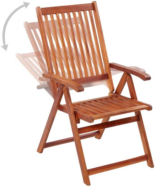 vidaXL Klappbare Gartenstühle 3 Stk. Massivholz Akazie 310293 Bild 4