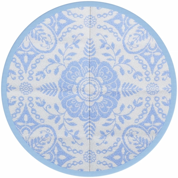 vidaXL Outdoor-Teppich ARAKIL Baby Blau Ø160 cm PP 368499