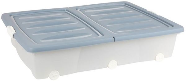 Rollenbox mit Klappdeckel Aufbewahrungsbox Unterbett-Rollbox Aufbewahrungskiste