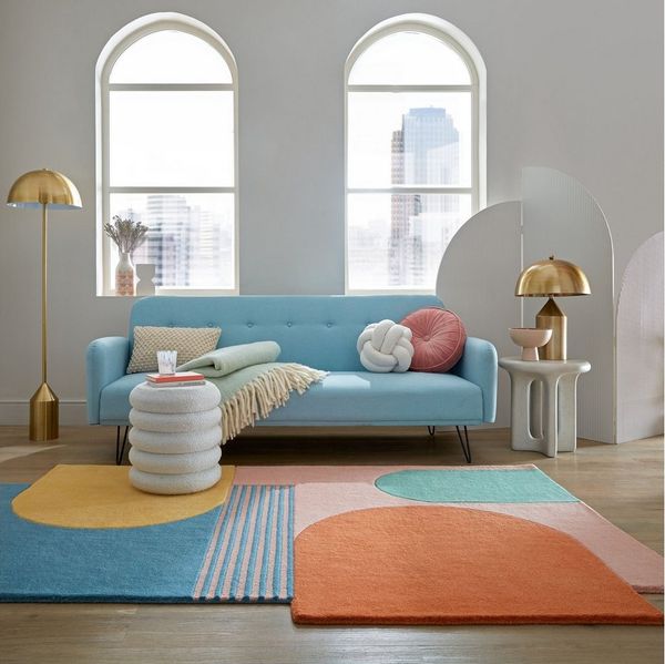 FLAIR RUGS Teppich LOZENGE, rechteckig, Höhe: 10 mm, Kurzflor, Retro Muster