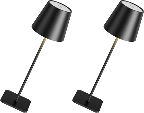 Vivitar LED Tischleuchte mit 3 Farbtemperaturen -Wiederaufladbar,Touch-Dimmer,IP54 Wasserdicht, LED fest integriert, Aufladbar per USB-C, Kaltweiß, Neutralweiß, Warmweiß, 5700K weißes Licht, 4000K natürliches Licht, 2700K warmes Licht, 38 cm, 0,75kg, M...