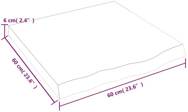 vidaXL Wandregal Hellbraun 60x60x(2-6) cm Massivholz Eiche Behandelt 363655 Bild 9