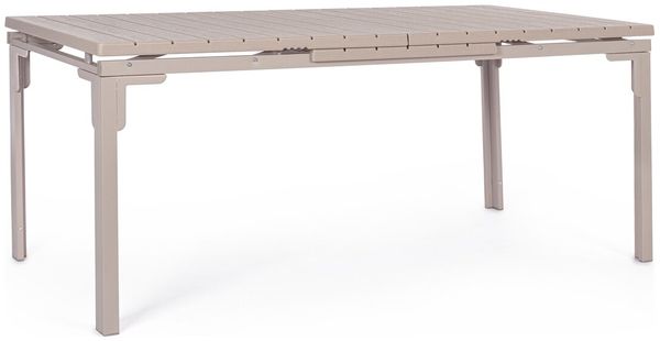 Gartenesstisch Ritsar Ausziehbar - Metall & Kunststoff, 180-240 x 90 cm, Taupe