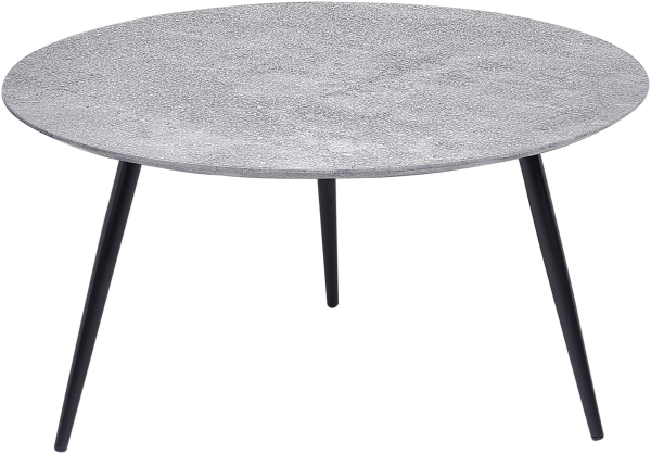 Beliani Couchtisch Betoneffekt schwarz ø 79 cm EFFIE