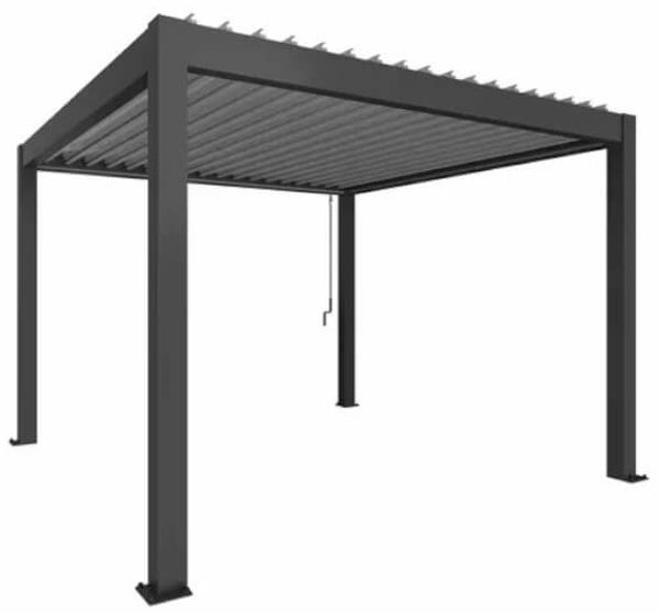 Biohort Pergola 3,5 x 3,5 m dunkelgrau-metallic silber-metallic