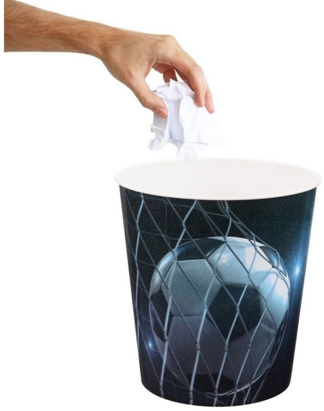 Idena Mülleimer Idena 10488 - Papierkorb Kinder, Fußball Motiv, 9 Liter Fassungsvermög Bild 3