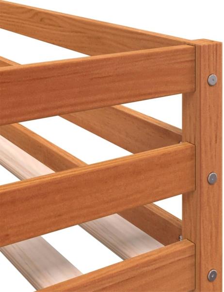 vidaXL Etagenbett mit Vorhängen Weiß & Schwarz 80x200 cm Kiefernholz 3283922 Bild 10