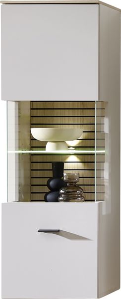 Hängevitrine >Ina< in Cashmere / Riva Eiche Dekor - 40x124x36cm (BxHxT)