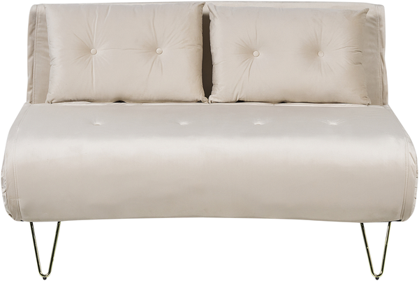 2 Sitzer Sofa VESTFOLD Beige Samtstoff