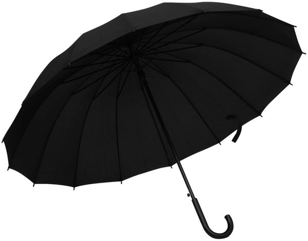 vidaXL Regenschirm Automatisch Schwarz 120 cm 149139