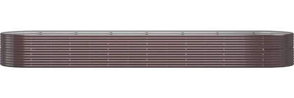 vidaXL Hochbeet Pulverbeschichteter Stahl 584x140x68 cm Braun 319120 Bild 3