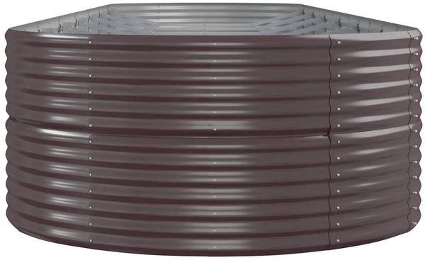 vidaXL Hochbeet Pulverbeschichteter Stahl 584x140x68 cm Braun 319120 Bild 4