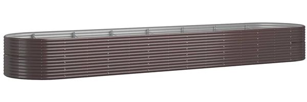 vidaXL Hochbeet Pulverbeschichteter Stahl 584x140x68 cm Braun 319120 Bild 2