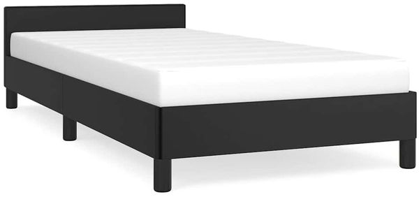 Einzelbettgestell Design für Erwachsene mit Kopfteil ohne Matratze Schwarz 80x200 cm d3094e
