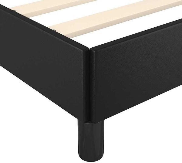 Einzelbettgestell Design für Erwachsene mit Kopfteil ohne Matratze Schwarz 80x200 cm d3094e Bild 7