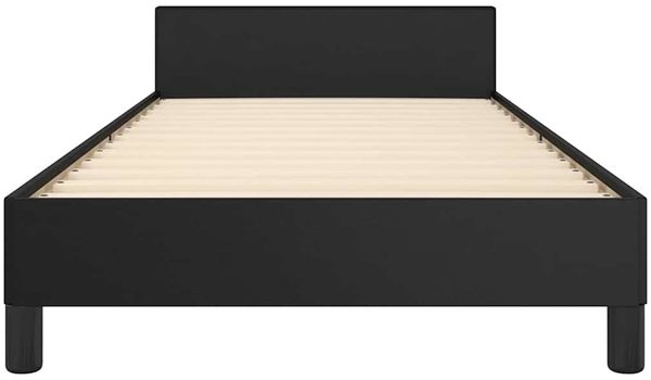 Einzelbettgestell Design für Erwachsene mit Kopfteil ohne Matratze Schwarz 80x200 cm d3094e Bild 5
