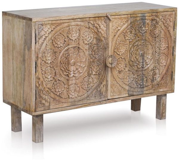 Marrakesch Orient & Mediterran Interior Kommode Skandinavische Kommode Nakim 104cm (1 St), Handarbeit
