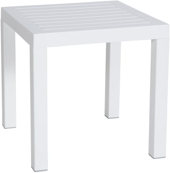 Beistelltisch TYRA quadratisch - 45x45x45cm, Kunststoff, Weiß | Kleiner Tisch Couchtisch für Wohnzimmer