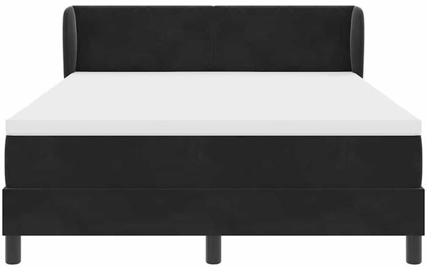 vidaXL Boxspringbett mit Kopfteil Schwarz 140 x 200 cm Samt 3340444 Bild 6
