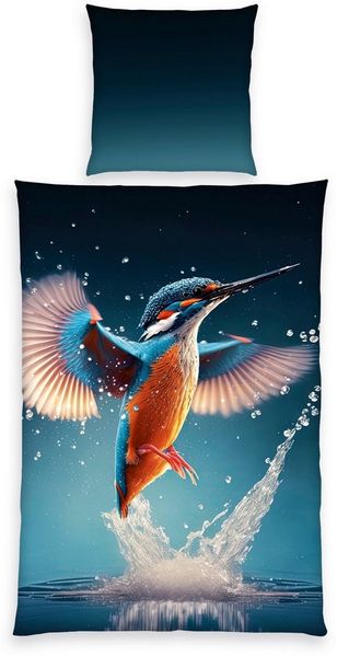 Herding Eisvogel Bettwäsche Young Collection 135x200 cm 100% Baumwolle