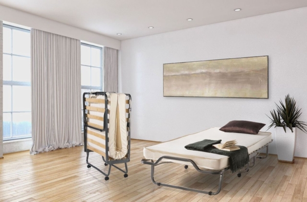 Raumsparbett Gästebett - Sleepers 1 - Komplettset Schwarz 80x200 cm