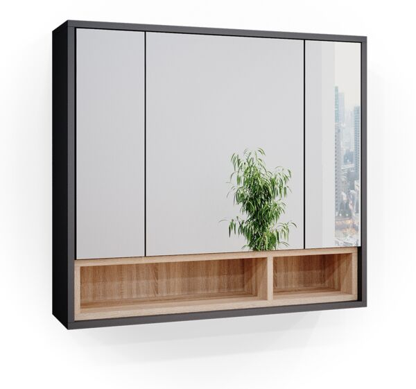 Badspiegelschrank Beatrice Anthrazit 80 x 72 cm Vicco