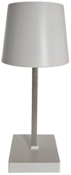 Meinposten LED Nachttischlampe Tischleuchte Touch dimmbar LED Lampe Leuchte weiß silber kabellos, LED fest integriert, Warmweiß, LED