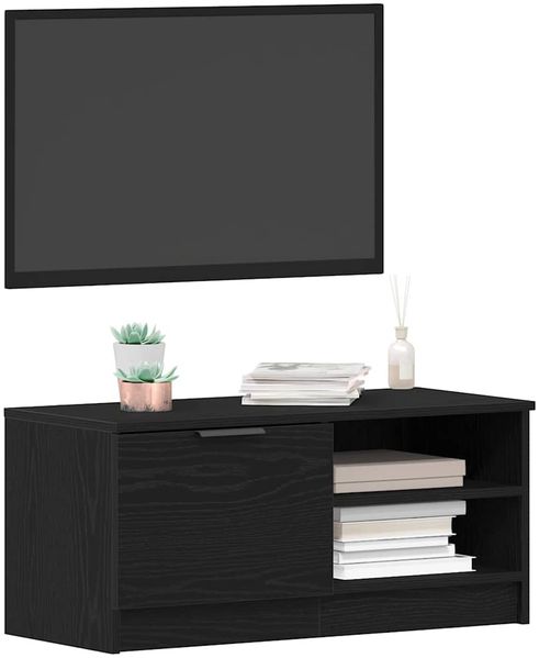 vidaXL TV-Schränk Schwarz Eichen-Optik 80 x 35 x 36,5 cm Holzwerkstoff 862745 Bild 3