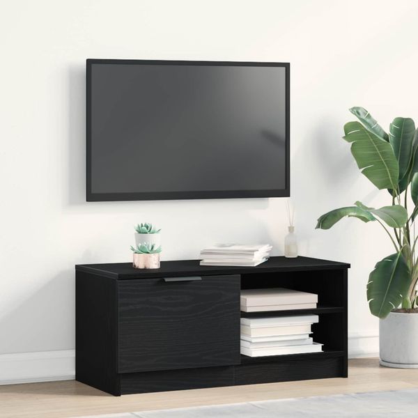 vidaXL TV-Schränk Schwarz Eichen-Optik 80 x 35 x 36,5 cm Holzwerkstoff 862745