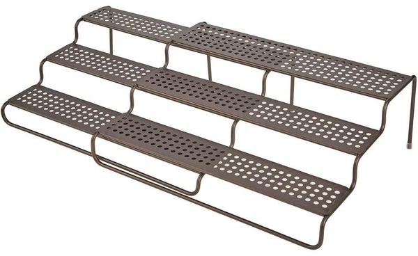 mDesign Gewürzregal Regal Küchenschrank Organizer Aufbewahrung Metall Bronze