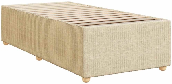 vidaXL Boxspringbett mit Matratze Creme 90x200 cm Stoff 3294244 Bild 9