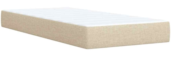 vidaXL Boxspringbett mit Matratze Creme 90x200 cm Stoff 3294244 Bild 10