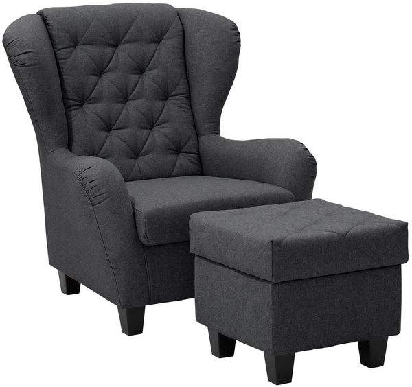 Home affaire Ohrensessel Alexandra, incl. Hocker, mit Steppung, in vielen Farben