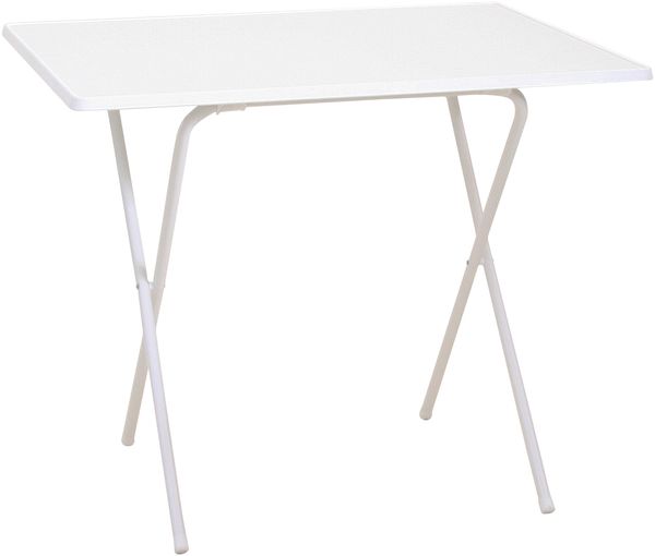 greemotion Scherentisch klappbar wetterfest, stabiler Gartentisch mit Sevelit-Platte, Outdoor Balkontisch, platzsparend, 60x63x82 cm, weiß