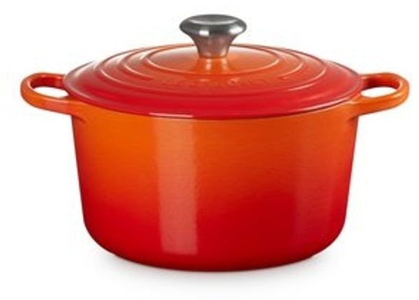 Le Creuset Signature Gusseisen-Bräter mit Deckel, Für alle Herdarten und Induktion geeignet, Rund, Ofenrot, 24,0 cm, 5 Bild 6