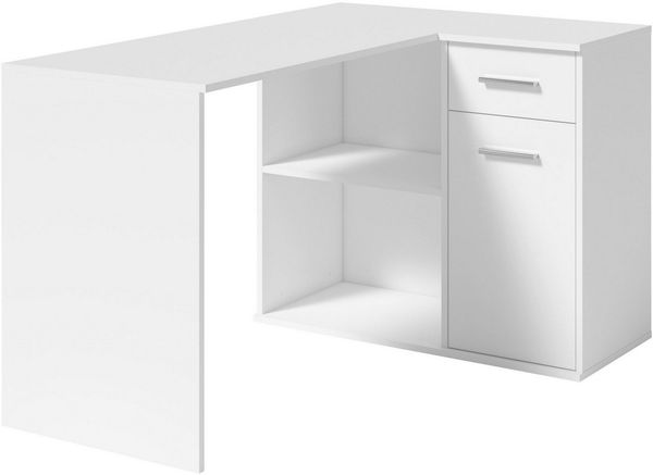 Home affaire Eckschreibtisch Macon, Computertisch mit vielen Stauraummöglichkeiten, Breite 130 x 93 cm