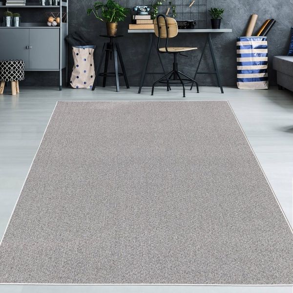 TeppichHome24 Teppich Teppich mit einfarbigen Design in grau, rechteckig