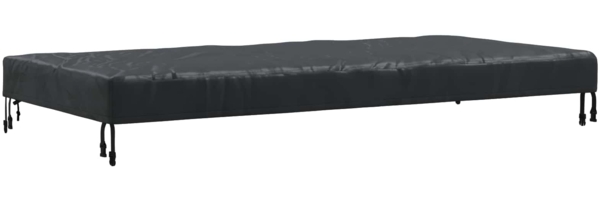 vidaXL Tischdecken Uni Schwarz 102 x 202 x 15 cm Stoff 4106106