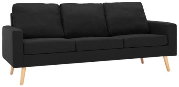 vidaXL 3-Sitzer-Sofa Schwarz Stoff 288722