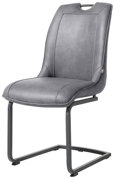 Esszimmerstuhl Michiel, Metall, Polyester, Anthrazit, 49 x 94 x 63 cm