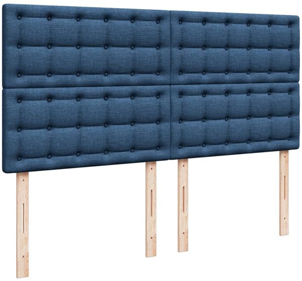 vidaXL Boxspringbett mit Matratze Blau 200x200 cm Stoff 3292915 Bild 7