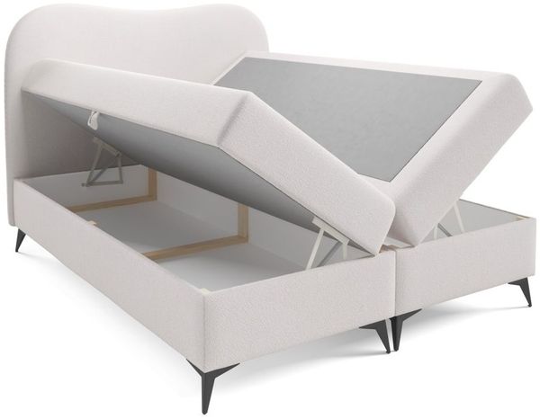 Boxspringbett Schlafzimmerbett BLAIR 140x200cm Stoff Now or Never Altrosa Bild 2