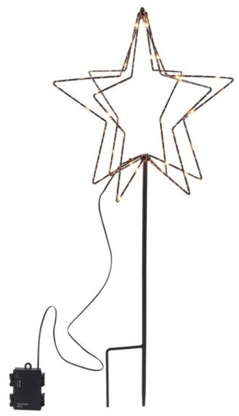 Mojawo Lichtervorhang LED 3D Weihnachtsstern Weihnachtsbeleuchtung Außen 52 LEDs Batterie Bild 4