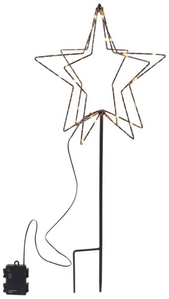 Mojawo Lichtervorhang LED 3D Weihnachtsstern Weihnachtsbeleuchtung Außen 52 LEDs Batterie Bild 2