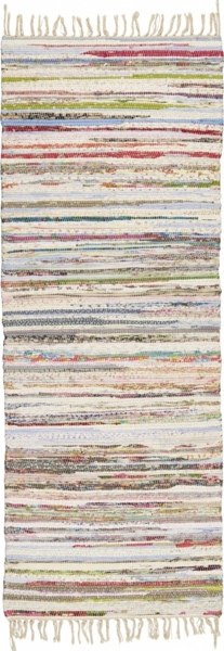 Läufer Flickenteppich Bodenläufer 60x180cm Baumwolle Bunt Ib Laursen 1964-00