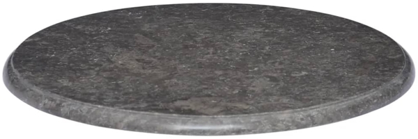 vidaXL Tischplatte Schwarz Ø60x2,5 cm Marmor 149196