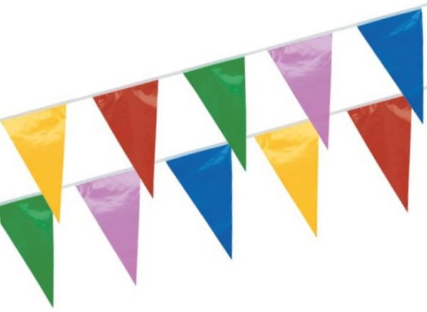 Wimpelkette, Folie 4 m farbig wetterfest