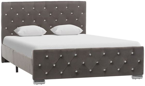 vidaXL Bettgestell Grau Samt 120x200 cm 286831